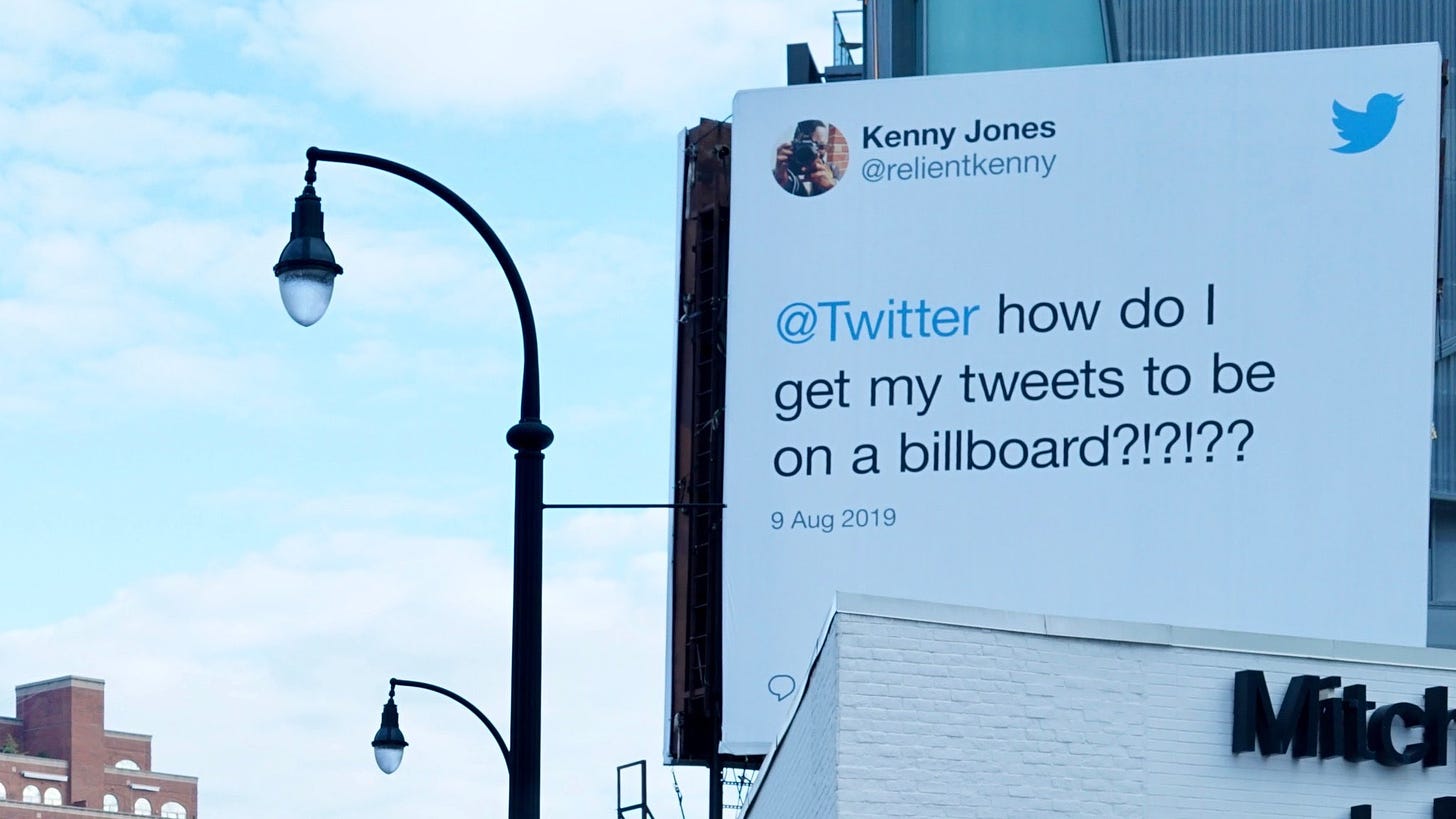 kenny's house on Twitter: "Twitter put my tweet on a billboard in BUCKHEAD  of all places!!!!! i can not wait to go physically see this for myself  today! i'm literally about to