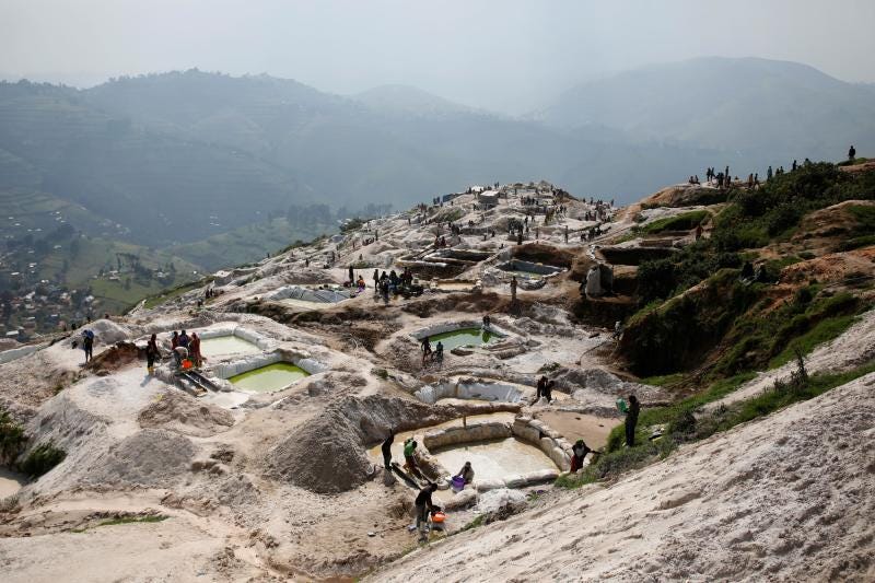 A coltan mine near the town of Rubaya in the Democratic Republic of Congo, August 2019