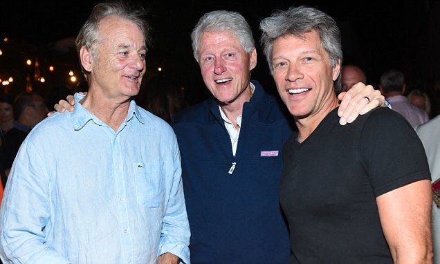 Bill Clinton leaves Bill Murray starstruck at Rock the Kasbah New York ...