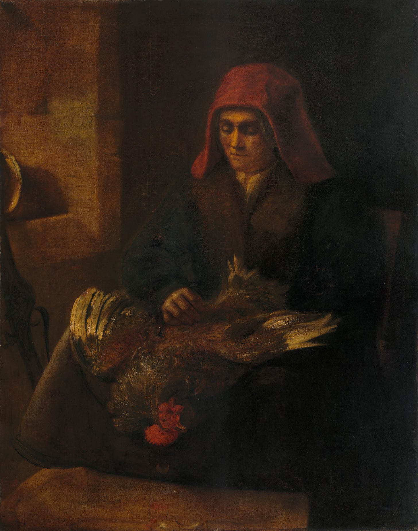 Old Woman Plucking a Fowl, 1650/1655 by Anonymous Artist