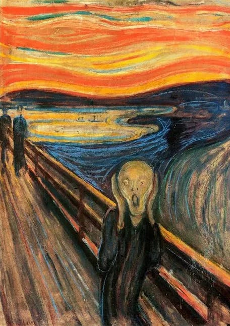 The Scream Edvard Munch painting Vintage Poster
