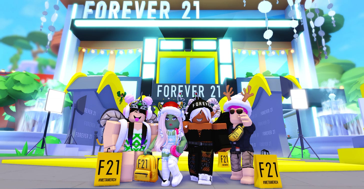 Forever 21 Joins The Metaverse With 'Roblox' Shopping World - VRScout