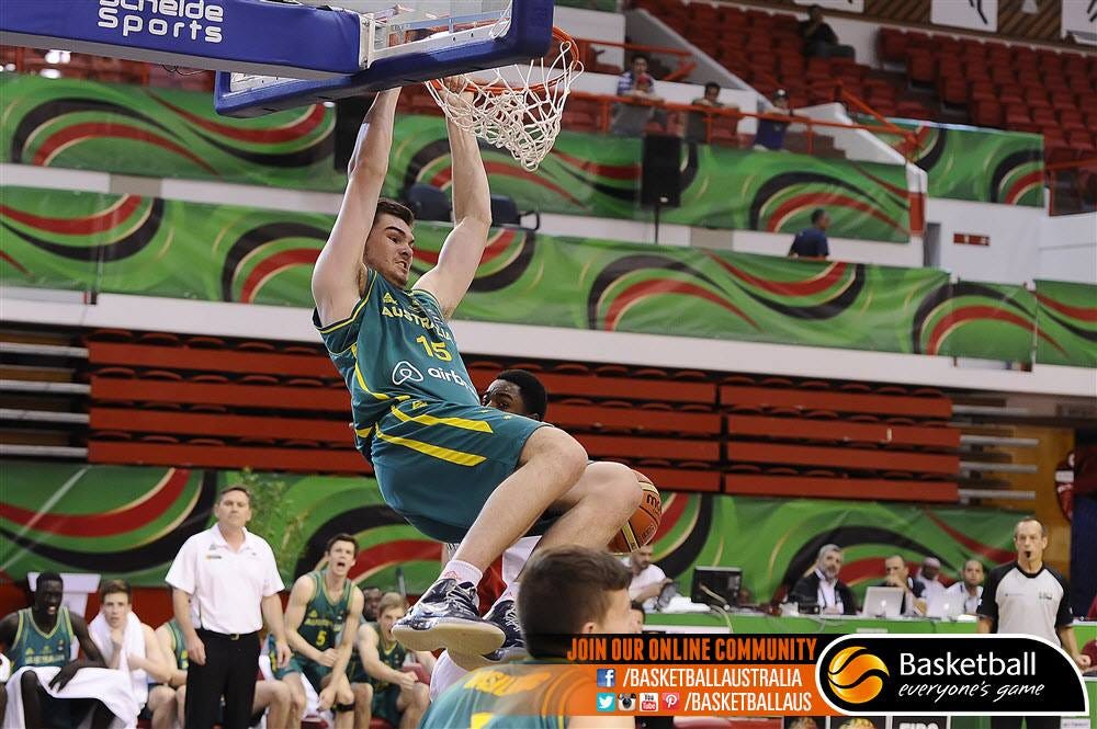 Isaac Humphries | Photo courtesy FIBA - via Basketball Australia 