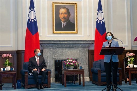 How Much Will Azar's Trip to Taiwan Provoke China?