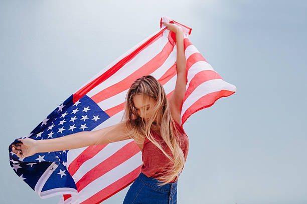 Woman American Flag Stock Photos, Pictures & Royalty-Free Images - iStock
