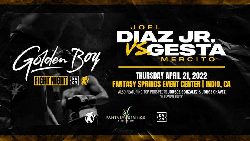 Joel Diaz Jr. vs. Mercito Gesta set for April 21 on DAZN | DAZN News US