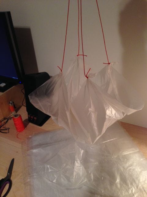 Parachute in the making