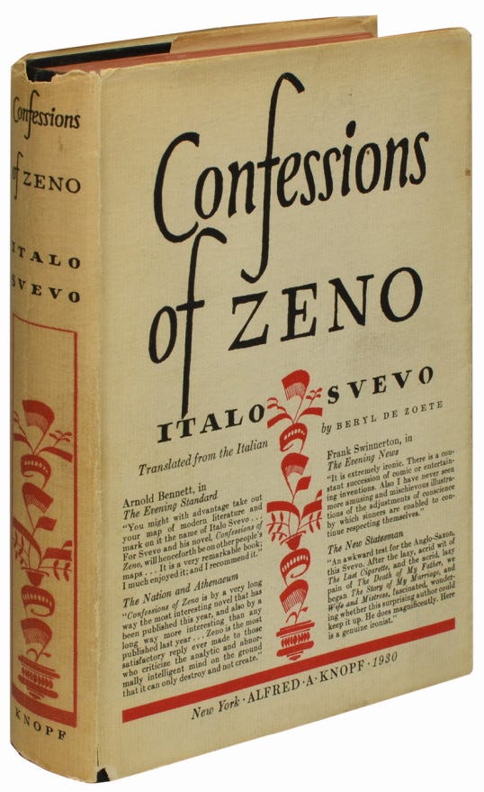 Confessions of Zeno | Italo Svevo, Aron Ettore Schmitz | First American  edition