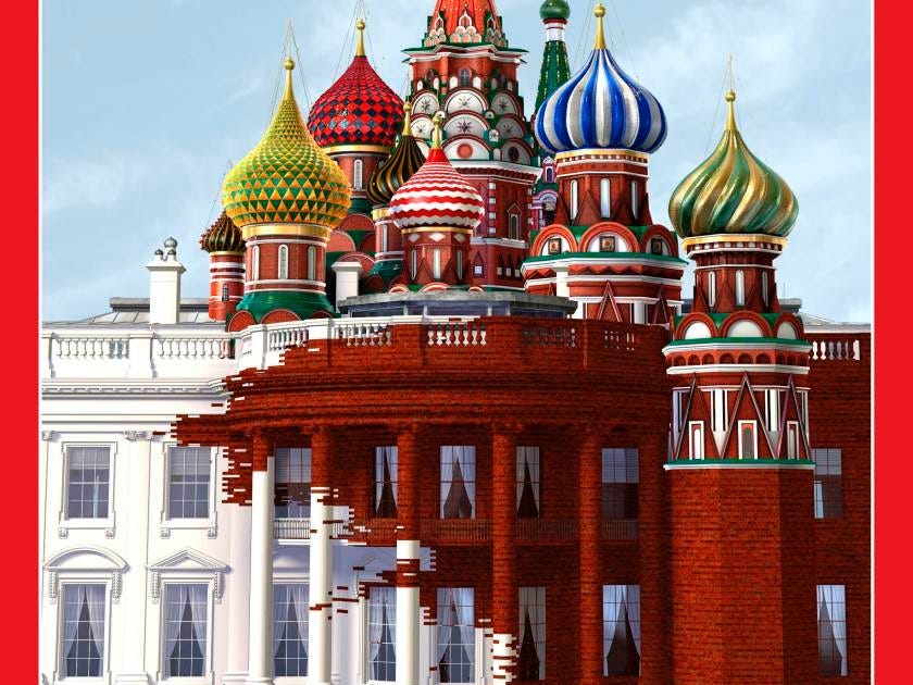 Time Magazine Cover Shows Trump&#39;s White House Transforming Into the Kremlin