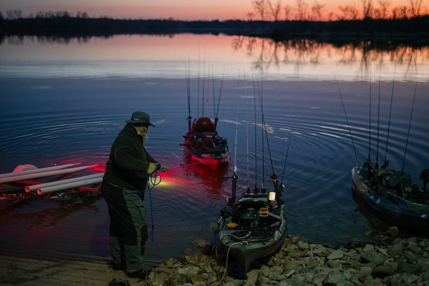  No rest for the weary. First light means it's go time. 