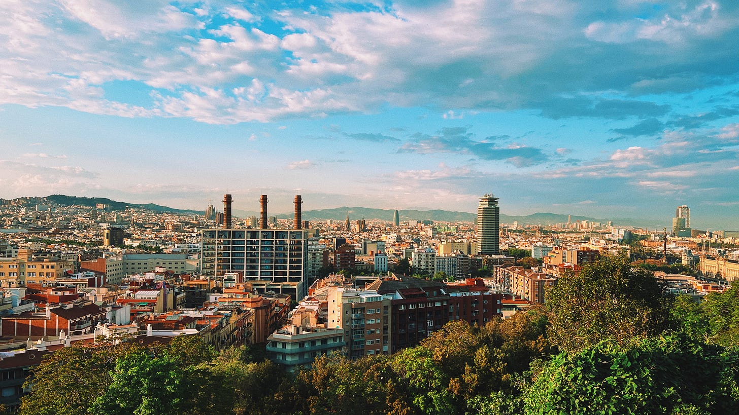 Barcelona as seen from Parc de Montjuïc