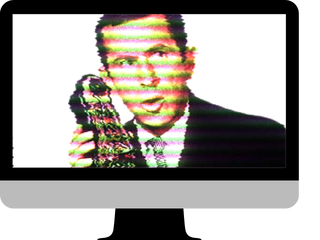 Screen with distorted Maxwell Smart