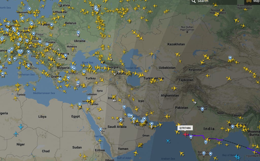 Flight Middle East