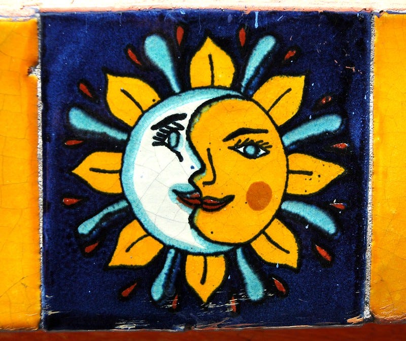 A sun and moon symbol