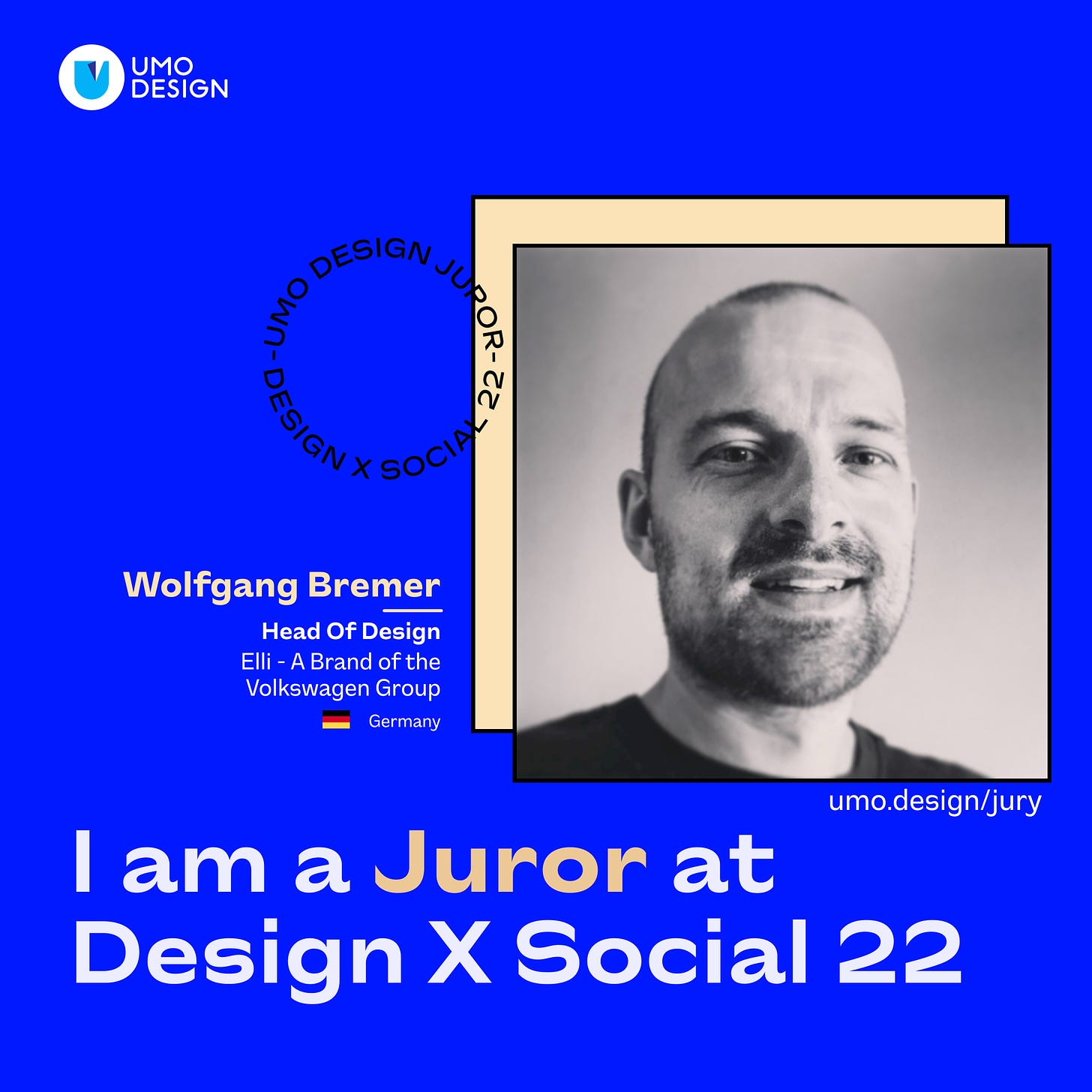 Wolfgang Bremer is a jury member for the UMO Design X Social Global Innovation Challenge 2022