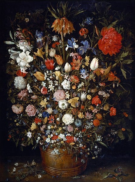 Archivo:Jan Brueghel the Elder - Flowers in a Wooden Vessel - Google Art Project.jpg