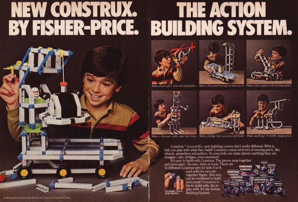 Construx | Kickin it old school, Nostalgia, Kids playing