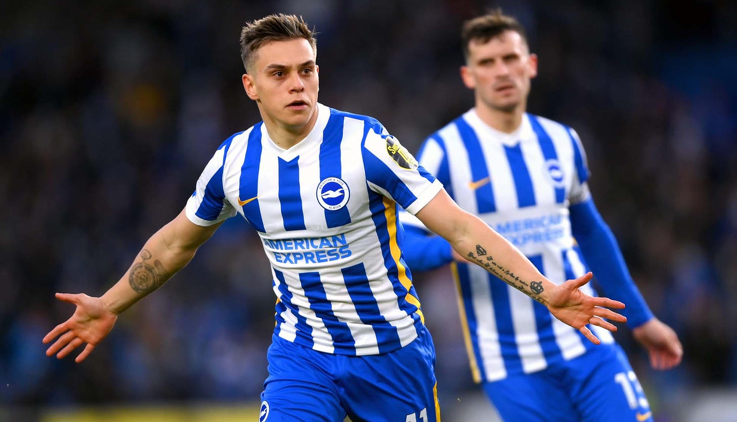 Brighton Debut 21/22 Home Kit In Win Over Man City - SoccerBible
