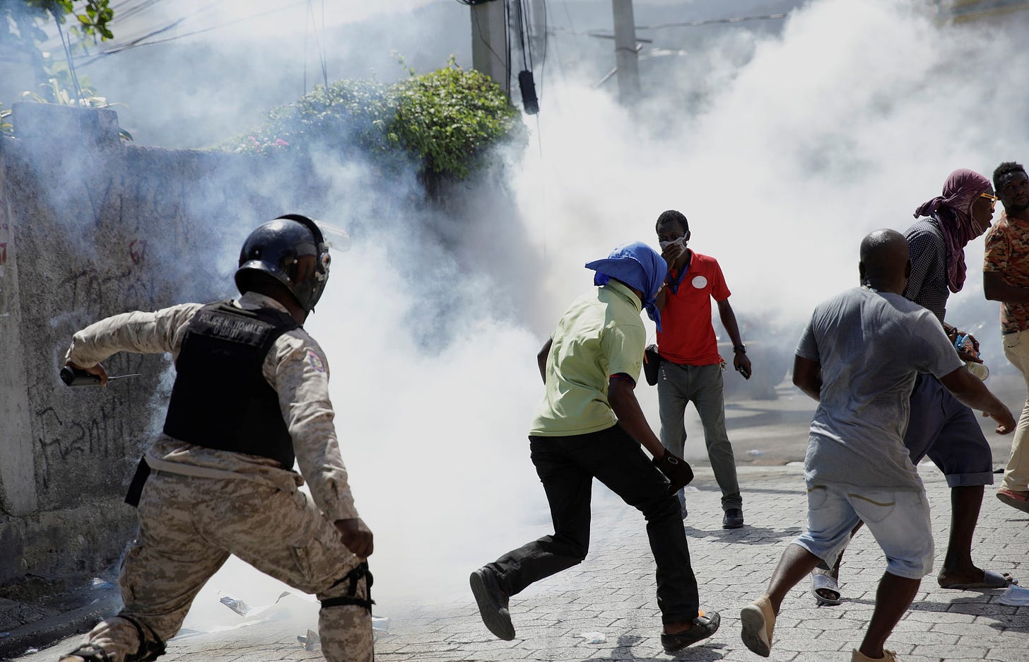 Haitian police and protests.jpg