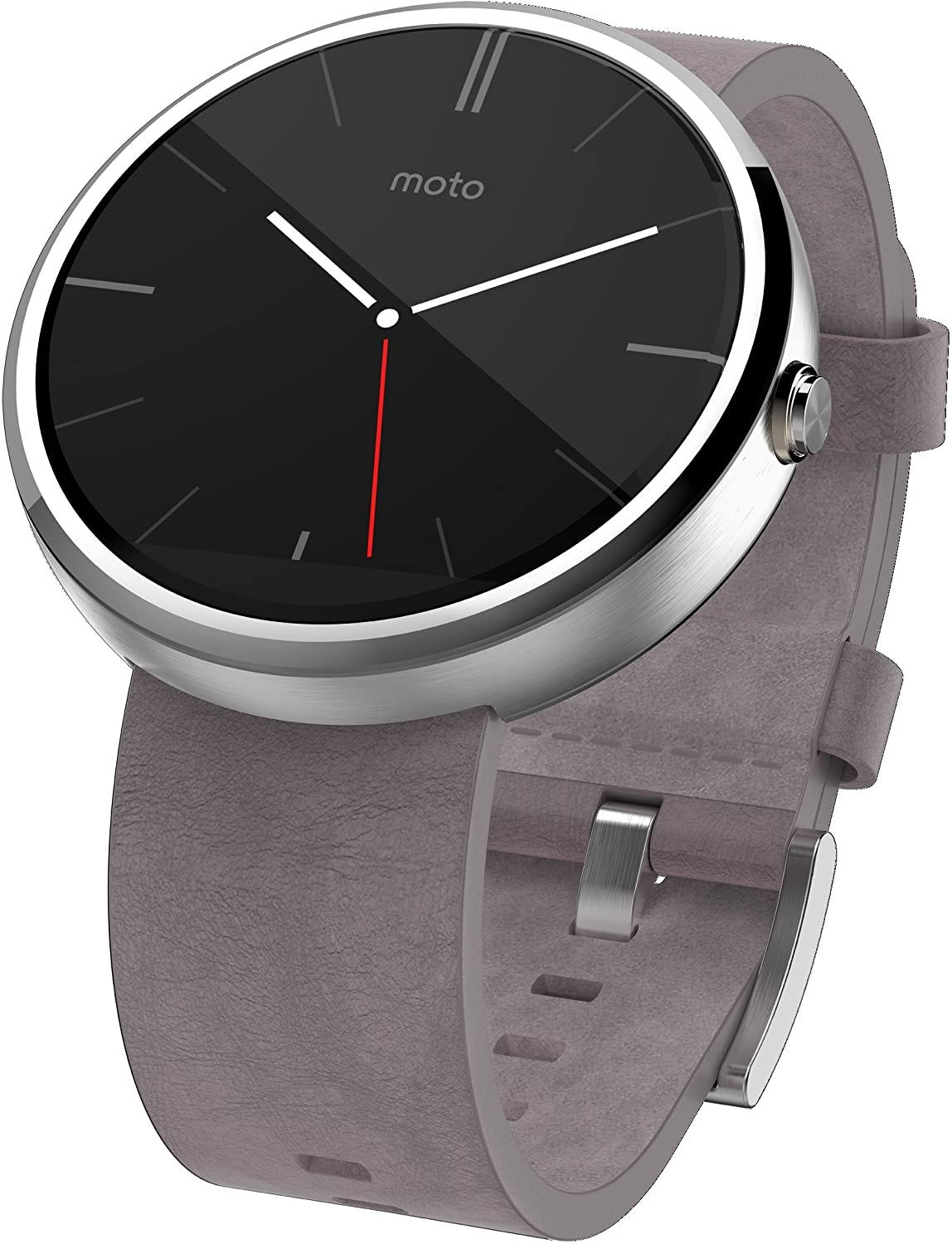 Motorola Moto 360 1st Gen Sport 45mm Smart Watch Metal Smartwatch, Gray  Stone Leather - Walmart.com