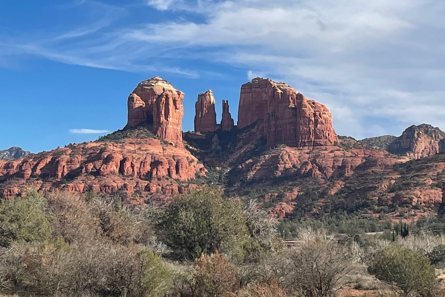 Red rock formation called Cathedral Rock in Sedona Arizona