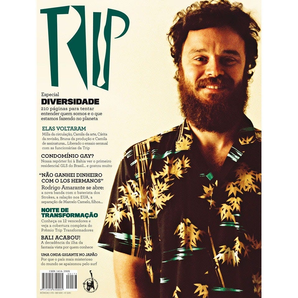 Rodrigo Amarante na capa da revista TRIP #173 (2008)