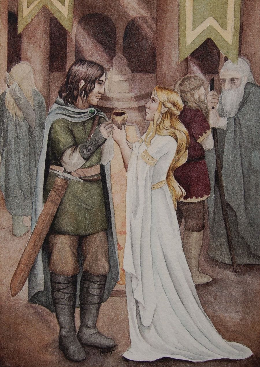 Aragorn and Eowyn by Lamorien on deviantART | Tolkien illustration, Art,  Illustration art