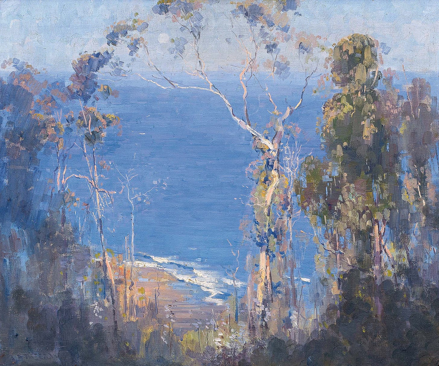 Ocean blue, Lorne, painting by Arthur Streeton - Paintings Porcelain and  Photography - Culture Victoria