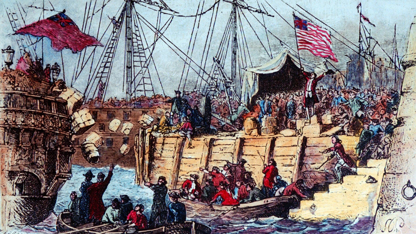 THIS DAY IN HISTORY - The Boston Tea Party - 1773 - The Burning Platform