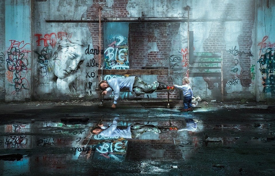 Walls, Urban, Reflection, Dirty, Abandoned Building