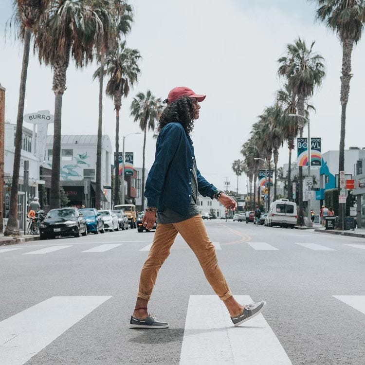 Man walking in LA.