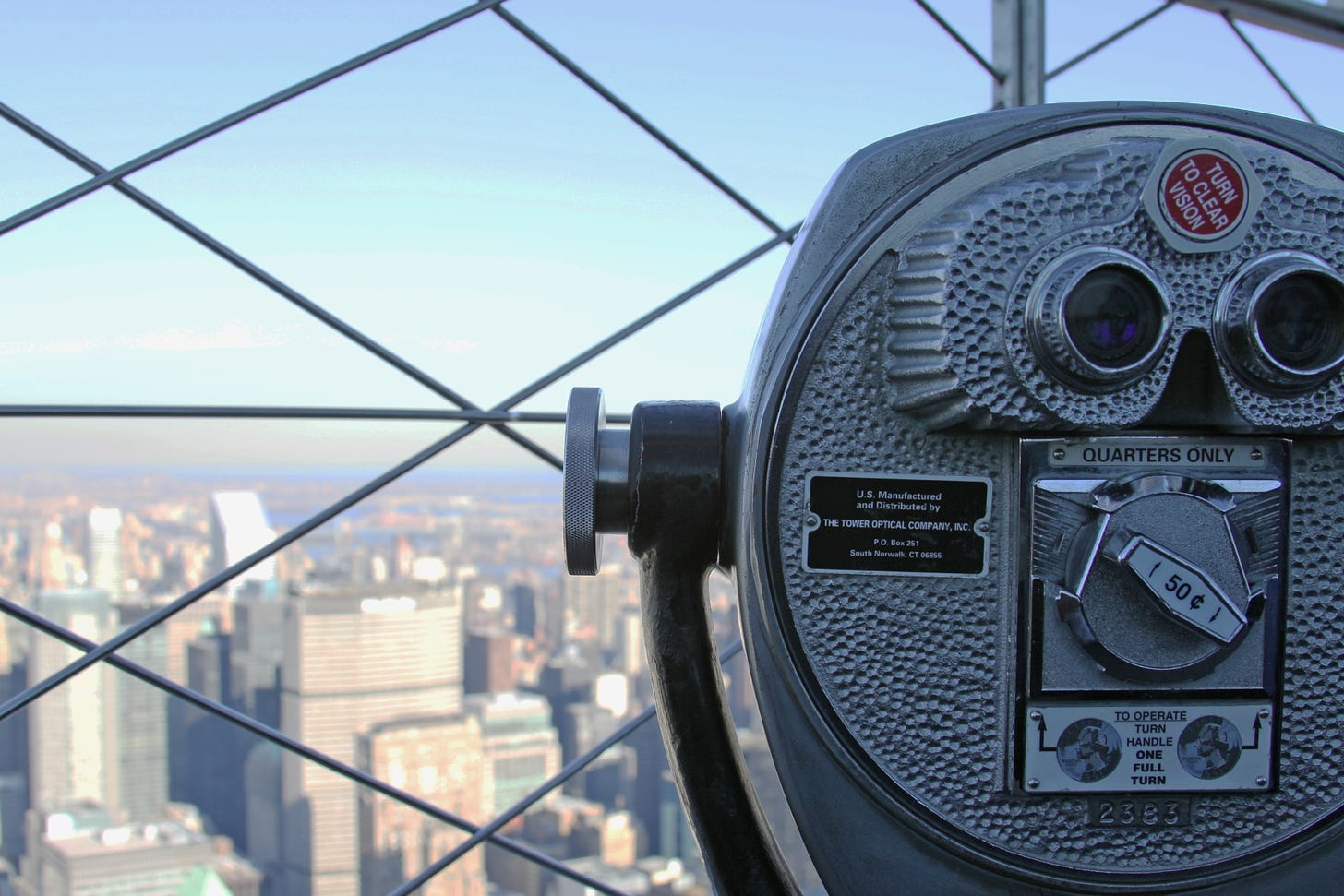 A photo of tourist binoculars.