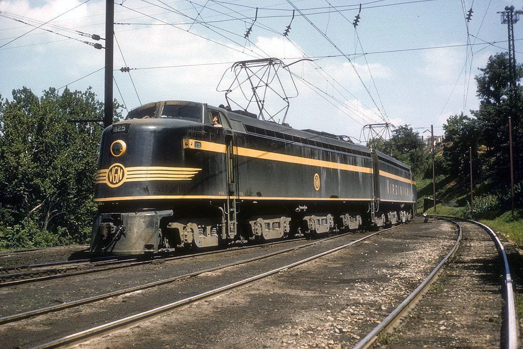 transpress nz: Virginian Railway EL-2B locomotive pair