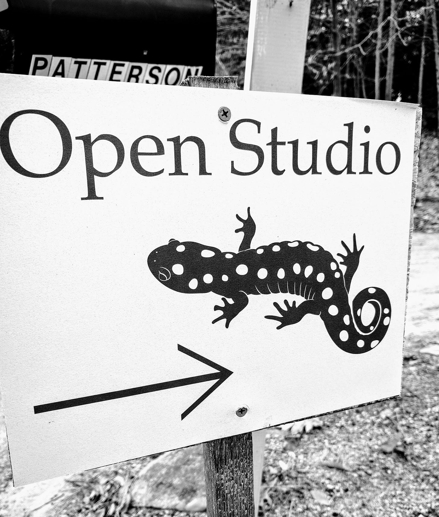 Open studio sign