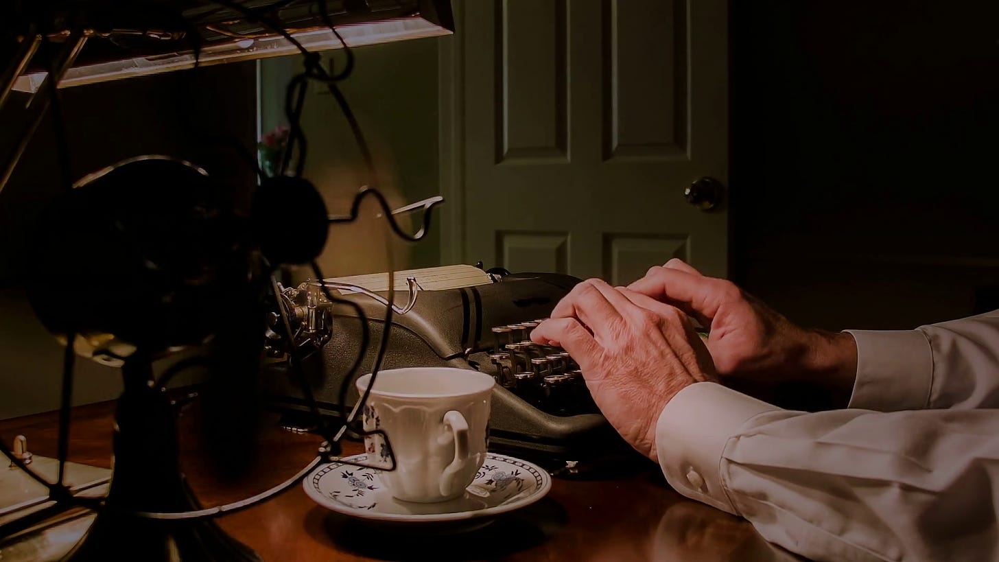vintage writer using a typewriter Stock Video Footage - Storyblocks
