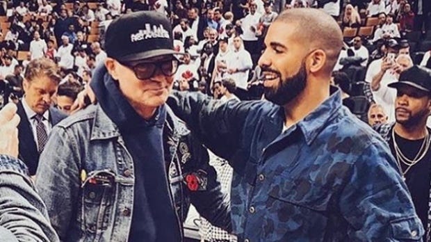Tragically Hip singer Gord Downie, Drake share embrace at Raptors game |  CTV News