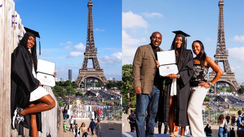 Coco Gauff Took Graduation Pics In Front Of The Eiffel Tower Before  Celebrating French Open Win | Flipboard