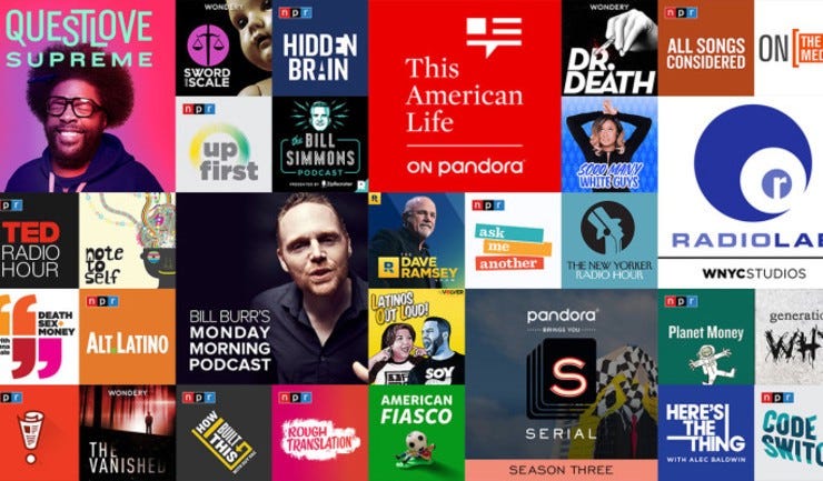 Pandora podcast header