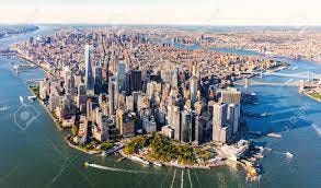 Aerial View Of Lower Manhattan New York City Stock Photo, Picture And  Royalty Free Image. Image 84430321.