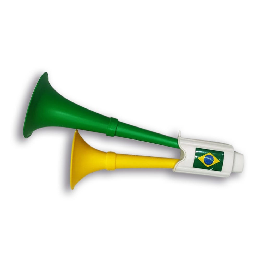 Vuvuzela Copa Brasil Torcida Verde E Amarela Corneta | Shopee Brasil