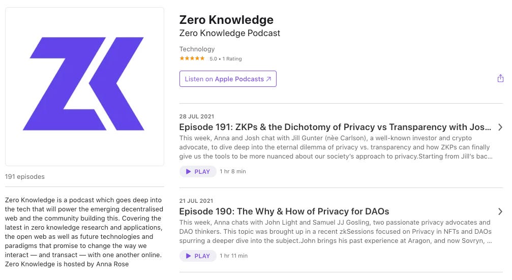 Zero Knowledge Podcast