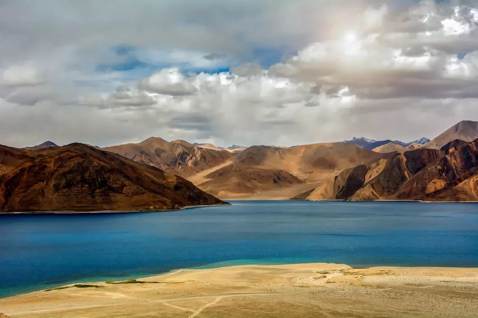 Pangong Lake in Ladakh, North India.