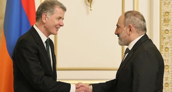 Britain’s foreign intelligence agency MI6 chief Richard Moore visits Armenia