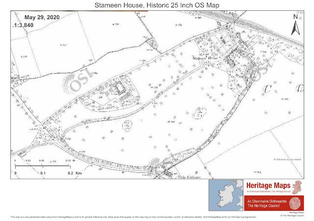 Boyne Valley Hotel/Stameen House and gate Lodge 25 Inch OS Map