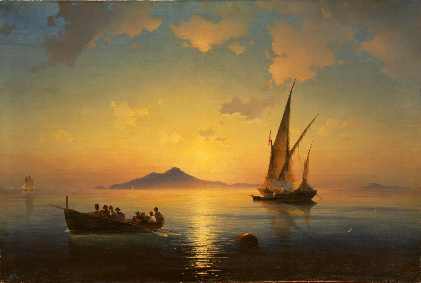 Painting "The Bay Of Naples" by Ivan Konstantinovich Aivazovsky Description