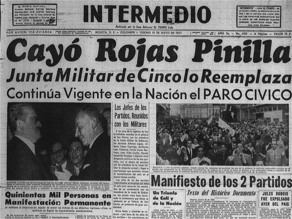 Cómo titularon los diarios colombianos el ascenso y la caída del general Gustavo  Rojas Pinilla? | Radio Nacional de Colombia