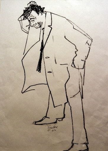 Peter Falk's self-portrait as Columbo | Peter falk, Photo art, Drawings