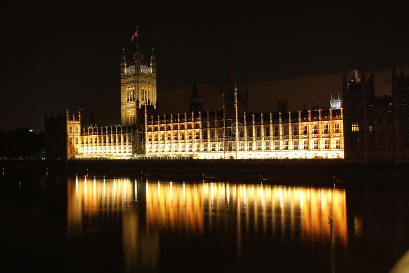 Palace of Westminster in London at Night Stock Image - Image of light,  commons: 32895445