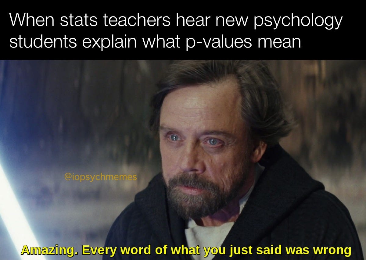 I-O Psych Memes در توییتر "Many misconceptions about p-values in statistics  abound, so check yourself before you wreck yourself. #statistics #iopsych  #iopsychmemes #psychology #psychologymemes #psychmemes #APpsych…  https://t.co/RBTO76IrtI"
