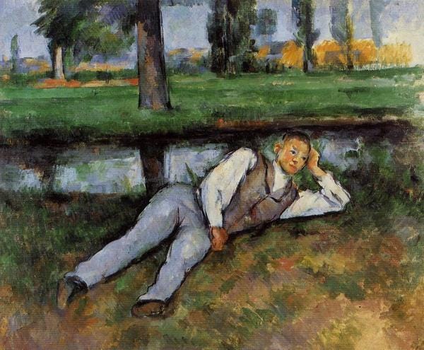 Paul Cezanne - Boy Resting (1880)